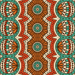 Ethnic floral seamless pattern