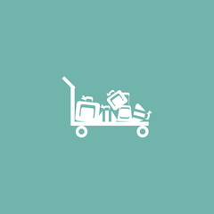 Trolley with baggage icon