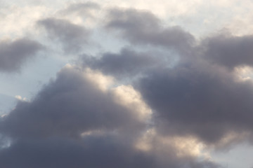 Naklejka na ściany i meble sky with clouds at dawn sun