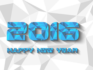 Fototapeta premium 2016 HAPPY NEW YEAR LOW POLY