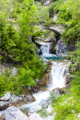 Obraz premium waterfall near Sambuco, Piedmont, Italy