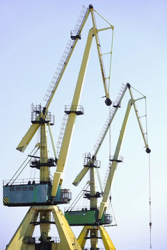Industrial shipping cranes