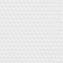 White seamless texture with hearts