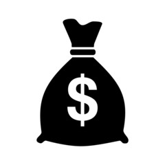 Money Bag icon black
