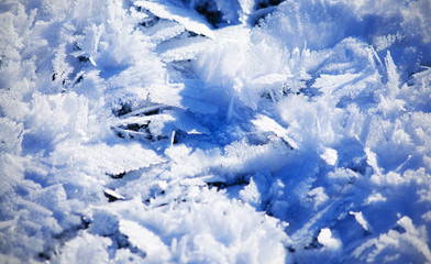 Fototapeta na wymiar Blue Cold Ice Sheet Background Texture