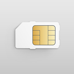 Vector Mobile Cellular Phone Sim Card Chip