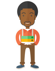 African Streesful employee