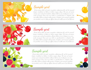 Fruit and berry banners