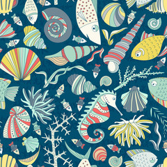 Naklejka premium Ocean Pattern