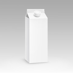 Milk Juice Carton Packaging Package Box White