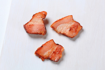 Pan fried bacon