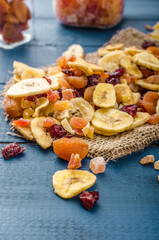 Dried fruits, healthy and delicious