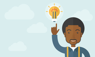 Black guy having a good idea.