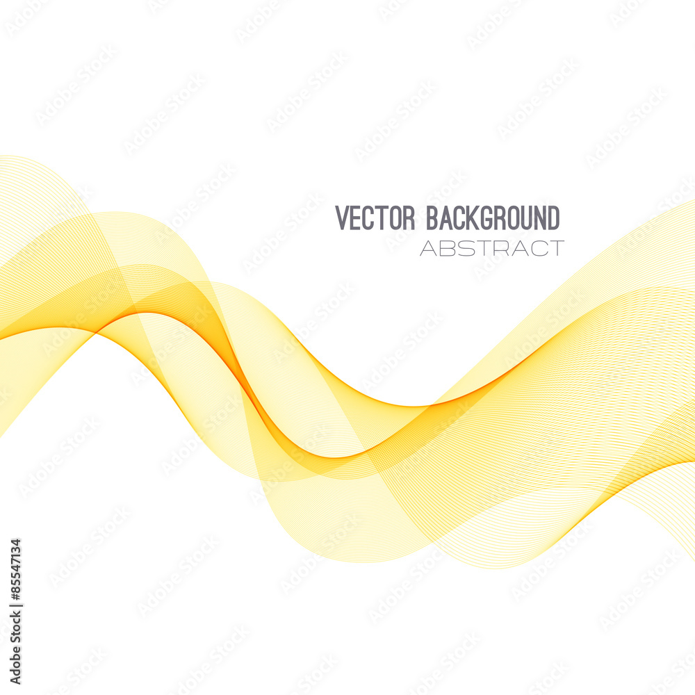 Poster vector abstract orange wave background