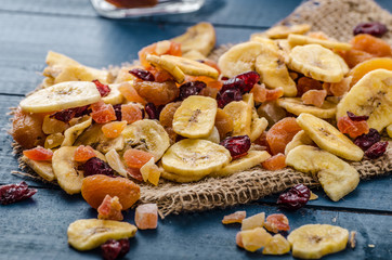 Dried fruits, healthy and delicious