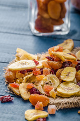 Dried fruits, healthy and delicious