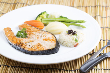 Grilled Salmon steak