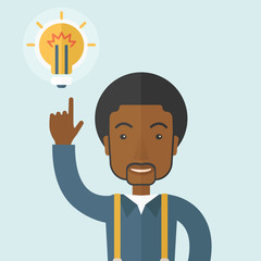 Black guy having a good idea.