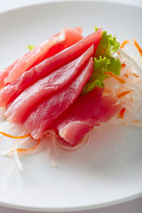 Plate with sashimi a
