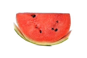 sliced watermelon on white background