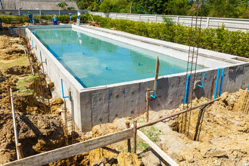 swimming pool under construction