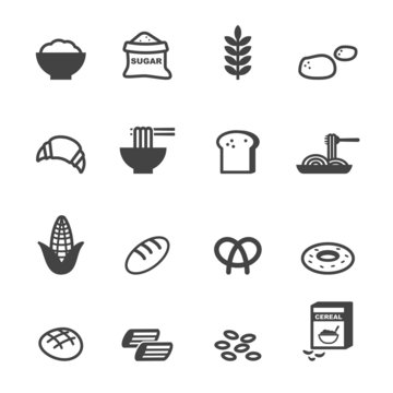 carbohydrate food icons