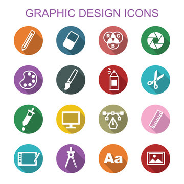 graphic design long shadow icons