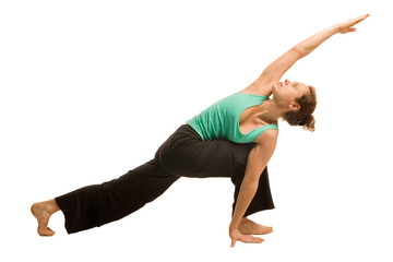 Naklejka premium Young woman doing yoga