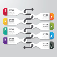 Modern infographics design options banner. Vector illustration.