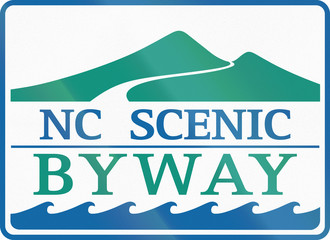 Scenic byway shield in North Carolina, USA