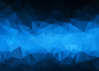 Blue Polygonal Mosaic Background, Creative Design Templates