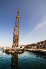 An old crane in the port of Trieste © zakaz86