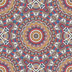 Ethnic floral seamless pattern