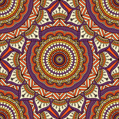 Ethnic floral seamless pattern