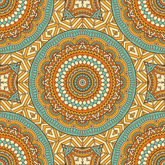 Ethnic floral seamless pattern