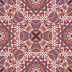 Ethnic floral seamless pattern