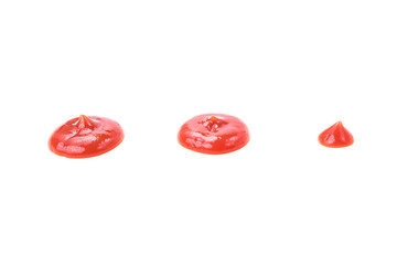 tomato ketchup on a white background