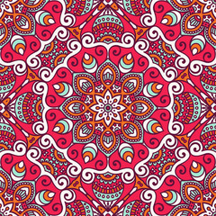Ethnic floral seamless pattern