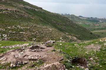 Israeli landscape near Kineret lake