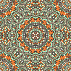 Ethnic floral seamless pattern