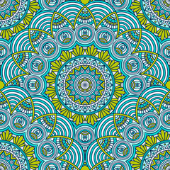 Ethnic floral seamless pattern