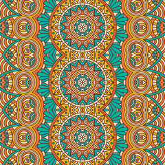 Ethnic floral seamless pattern