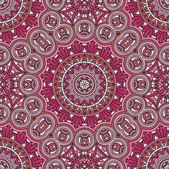 Ethnic floral seamless pattern