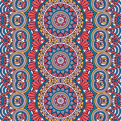 Ethnic floral seamless pattern