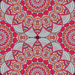 Ethnic floral seamless pattern