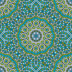 Ethnic floral seamless pattern