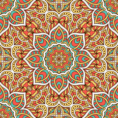 Ethnic floral seamless pattern