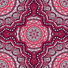 Ethnic floral seamless pattern
