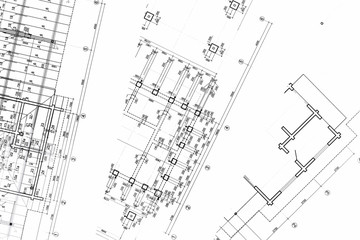 Obraz premium architects workspace with plans