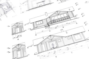 architectural blueprints of new home